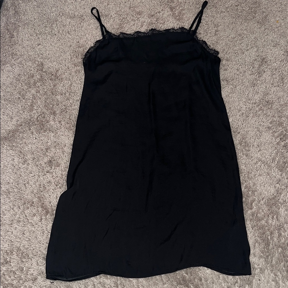 Hollister Black Lace Trim Slip Dress